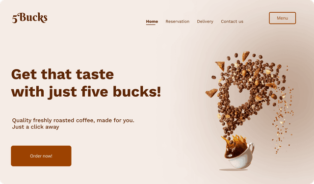 Coffe Shop Landing Page